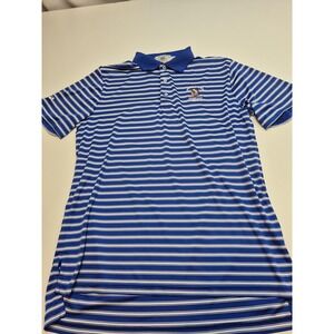 Shinnecock Hills Shirt Polo Mens Medium Blue Golf USGA Striped 2004 U.S. Open